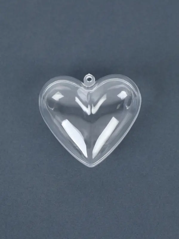 Заготовка - подвеска, раздельные части &laquo;Сердце&raquo;, размер собранного: 6&times;6&times;3.6 см