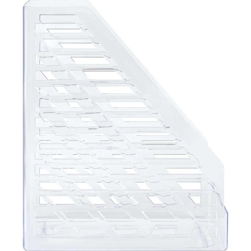 Лоток вертикальный для бумаг СТАММ XXL прозрачный, ширина 160 мм ЛТВ-30554