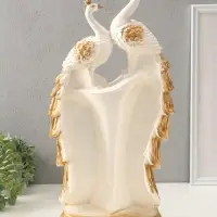 Фигура гипс &laquo;Две Жар-птицы&raquo;, белый с золотом, 55&times;30&times;14 см