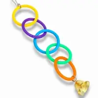Игрушка для птиц "Разноцветные кольца" 5 шт
