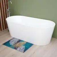 Коврики для ванной и туалета Доляна &laquo;Пёрышки&raquo;, 2 шт., 50&times;80 см, 50&times;40 см, форма МИКС