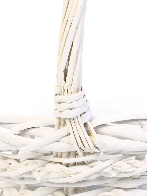 Набор корзин 3 шт ИВА 40x40x17 35х35x13 30х30x11 см ПЛЕТ ручка h=20/18/16 см бел