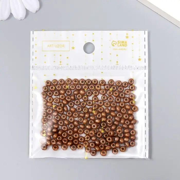 Бисер стекло 6/0  Бисер стекло 6/0 "Бронзовый" 15 гр