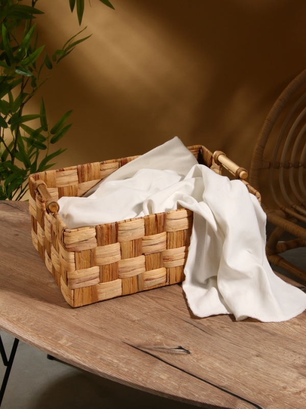 Корзина плетеная 46х31х20 см, водный гиацинт