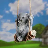 Садовая фигура из полистоуна &laquo;Коала на бревне&raquo;, подвесная, 25&times;15&times;24 см