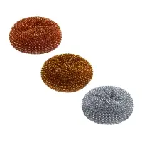 Набор губок для мытья посуды тм VETTA, "Бублик", 3 шт, 30 гр, металл, полиэтилентерефталат