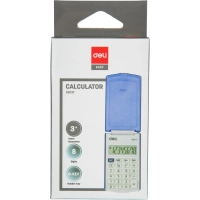 Калькулятор карманный Deli E39217, 8-р, батар., 102x61мм, синий