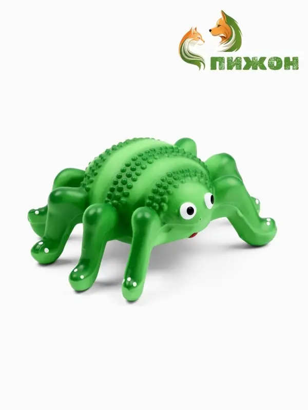 Пищащая игрушка для собак &laquo;Паук&raquo;, 12&times;8 см, латекс