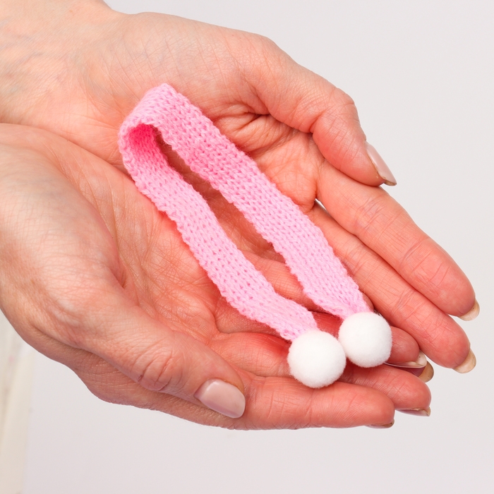 Шарфик для игрушек вязаный, набор 5 шт., размер 1 шт. — 27 × 2 см, цвет розовый Шарфик для игрушек вязаный, набор 5 шт., размер 1 шт. — 27 × 2 см, цвет розовый