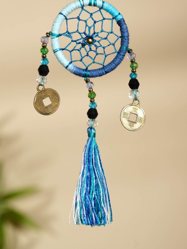 Брелок Брелок "Ловец снов" 4х15 см. сине-голубой