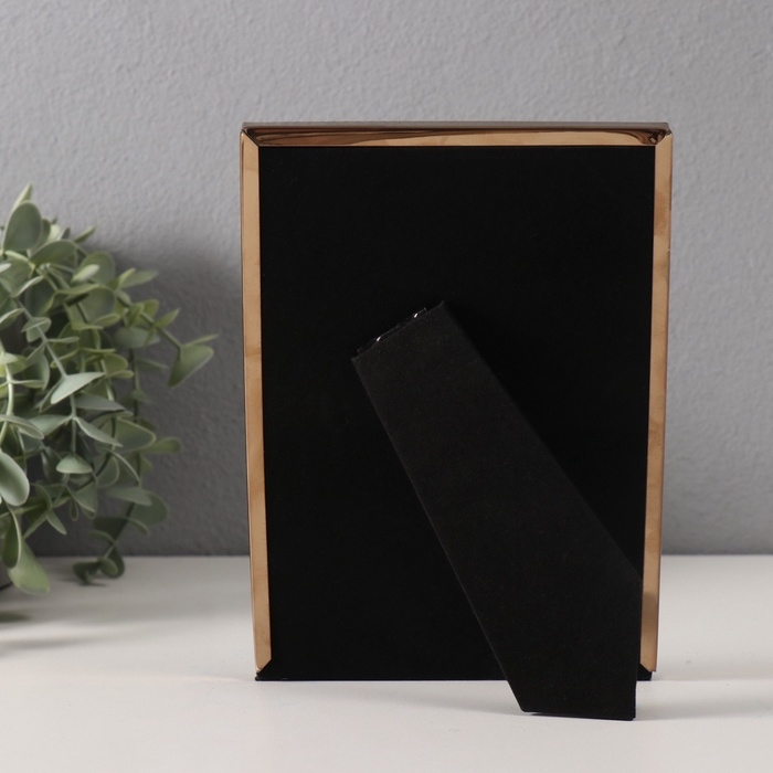 Фоторамка металл на 1 фото 13х18 см "Спиральное плетение" розовое золото 13,5х1,5х18,5 см