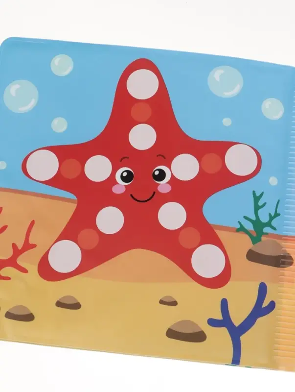 Книжка - игрушка для ванны Крошка Я &laquo;Рисуем пальчиками: морские животные&raquo;, водная раскраска
