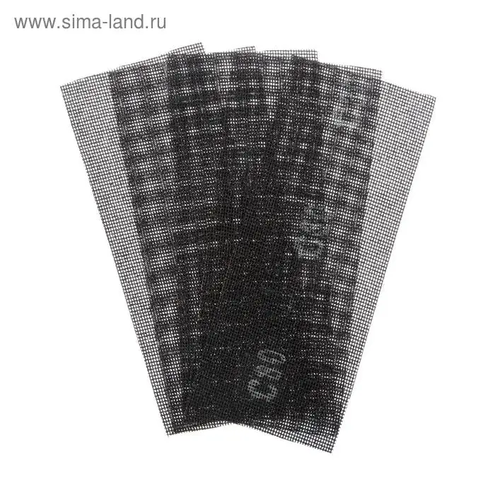 Сетка абразивная ТУНДРА, водостойкая, карбид кремния, 115&times;280 мм, Р80, 5 шт.