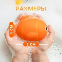 Новогодний набор резиновых игрушек для ванны Крошка Я, 6 шт., с пищалкой