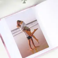 Фотоальбом на 40 фото 10х15 см "Розовое сердце в цветах" в коробке 4,5х14х17 см