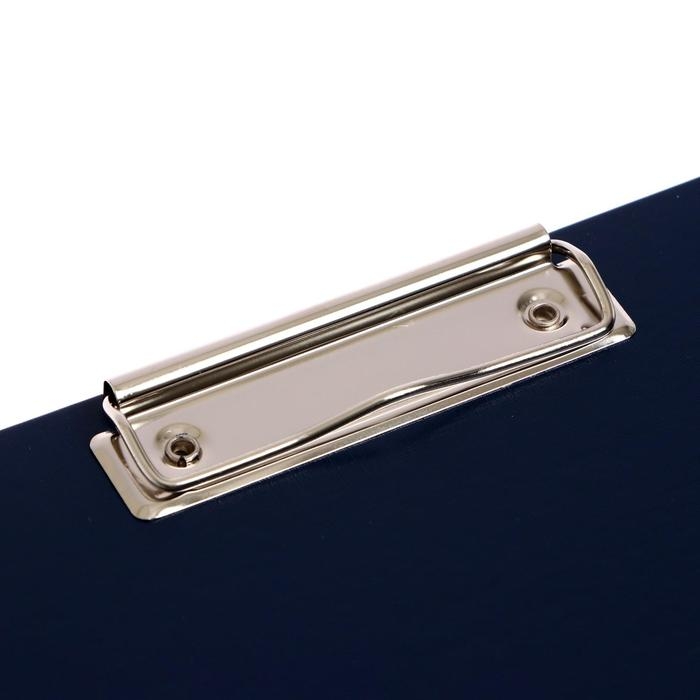 Планшет с зажимом А4, 2 мм, Calligrata прочный, картон/бумвинил, синий (клипборд) Планшет с зажимом А4, 2 мм, Calligrata прочный, картон/бумвинил, синий (клипборд)