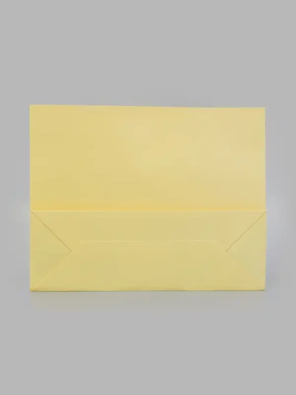 Пакет подарочный, ламинированный, горизонтальный, 32&times;25&times;11 см, сливочный