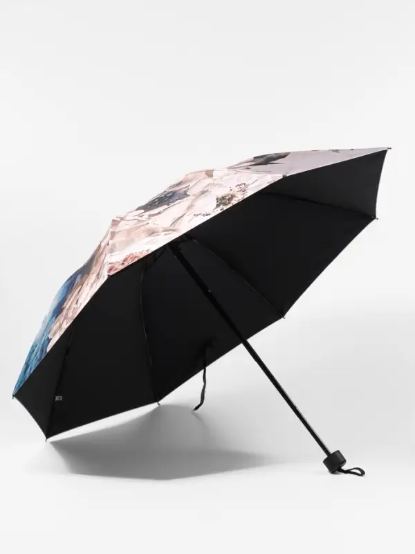 Зонт механический &laquo;Вдохновение&raquo;, эпонж, 4 сложения, 8 спиц, R=48/55 см, d=96 см, МИКС