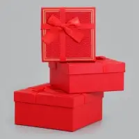Набор подарочных коробок 3 в 1, 19&times;19&times;9.5 см, 17&times;17&times;8 см, 15&times;15&times;6.5 см