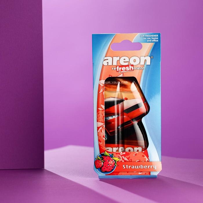 Ароматизатор на зеркало Areon Refreshment гелевый, клубника 704-025-908 Ароматизатор на зеркало Areon Refreshment гелевый, клубника 704-025-908