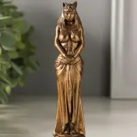 Фигурка &laquo;Богиня Бастет&raquo;, 14&times;3&times;3 см, гипс под бронзу винтаж