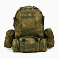 Рюкзак тактический "Storm tactic" мужской, стропы MOLLE, подсумки, 50 л, камуфляж мох