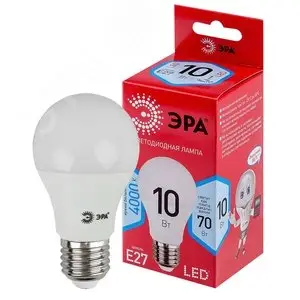 Лампа светодиодная LED 10 Вт 800Лм 4000К груша нейтральный E27 220-240В LED A60-10W-840-E27 Red Line