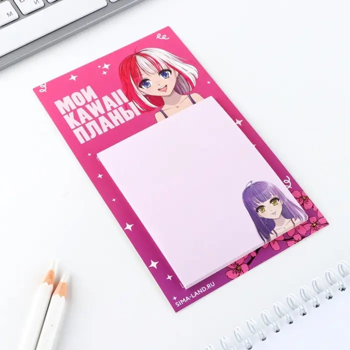 Блок для записей на магните, 30 л. &laquo;Аниме&raquo;