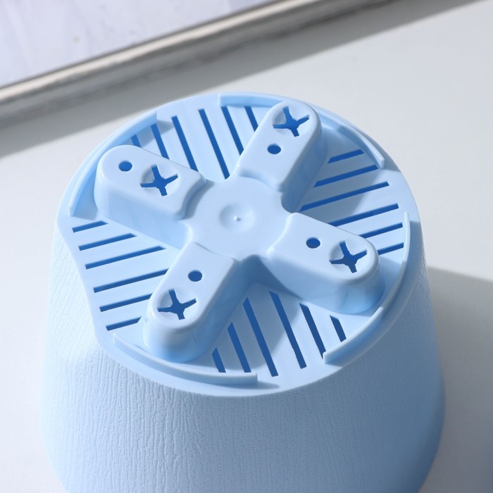 Горшок для цветов с прикорневым поливом «Альянс», 0,4 л, d=10 см, h=8,5 см, голубой Горшок для цветов с прикорневым поливом «Альянс», 0,4 л, d=10 см, h=8,5 см, голубой