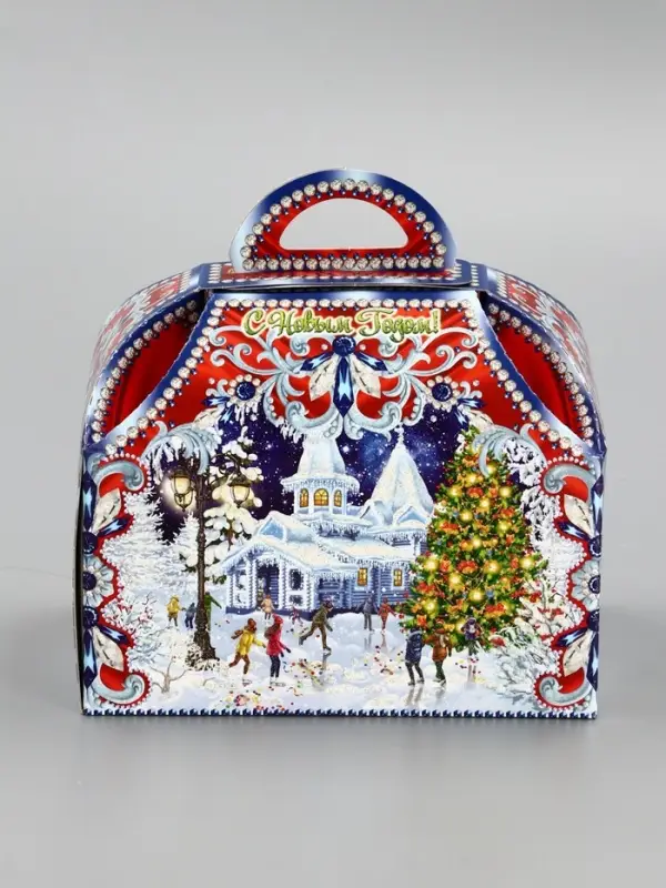 Подарочная новогодняя коробка «ЗИМНЯЯ ТРОЙКА в синем» Ларец малый, 18.5×12.5×19 см Подарочная новогодняя коробка «ЗИМНЯЯ ТРОЙКА в синем» Ларец малый, 18.5×12.5×19 см