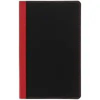Ежедневник Nice Twice, недатированный, черный с красным