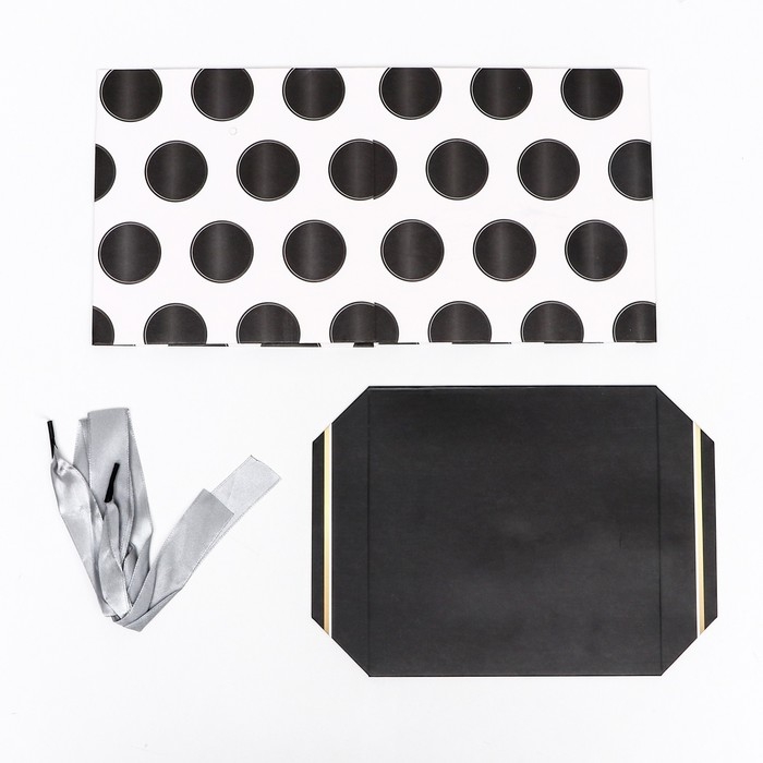 Коробка Самосборная Коробка Самосборная "Крупный горох" Черная, 15х15х15 см