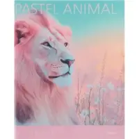 Тетрадь 96л кл Hatber "Pastel Animals", пласт обл с печатью, 60-65г/м&sup2; 5В МИКС