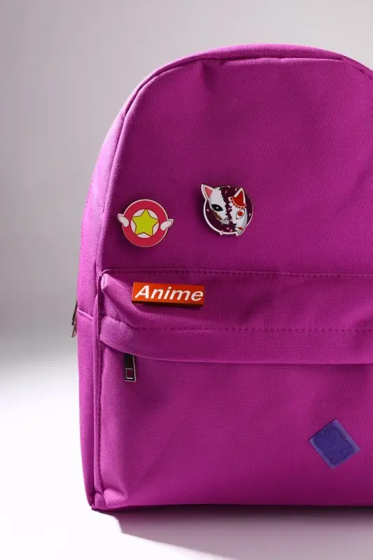 Брошь деревянная (набор 3 шт.) «Рюкзак» аниме, цветные