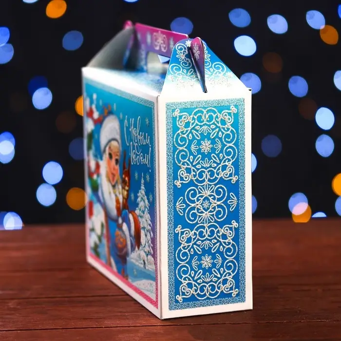 Подарочная новогодняя коробка «С Новым годом!», упаковка, 17.3×6.5×15 см