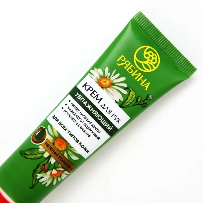 Крем для рук, увлажнение, 30 мл, аромат нежной ромашки, Рябина