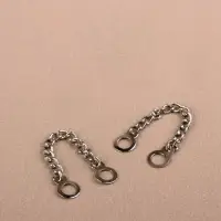 Цепочка для одежды, 0.9&times;10 см, 2 шт., цвет серебряный