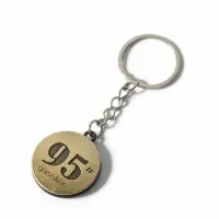 Брелок металл "95 бензин" латунь 3х3 см