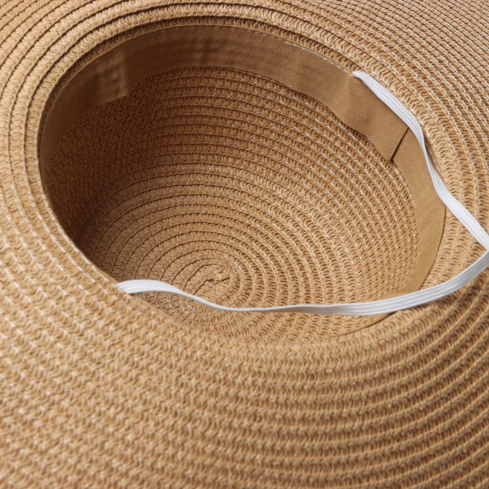 Шляпа женская MINAKU, цвет светло-коричневый, р-р 58 Шляпа женская MINAKU, цвет светло-коричневый, р-р 58
