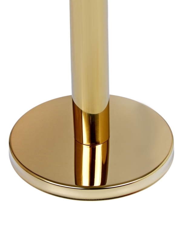 Стойка ограждения зол с вытяжной лентой-470см КРАСНАЯ,высота-90см,d-11см,напольный d-35см