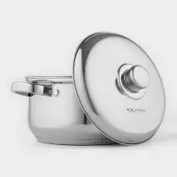 Кастрюля Катунь &laquo;Гретта&raquo;, 3.4 л, d=20 см, с крышкой, капсульное дно, индукция, нержавеющая сталь, AISI - 201, хромированная