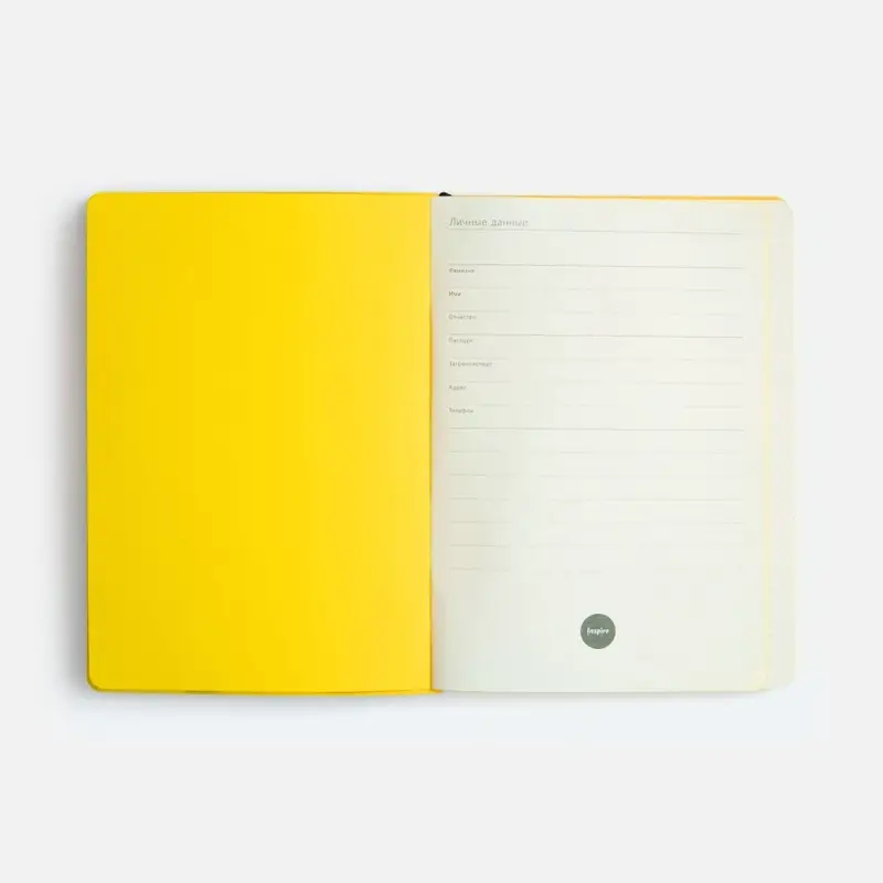 Ежедневник Doppio, недатированный, черный с желтым Ежедневник Doppio, недатированный, черный с желтым