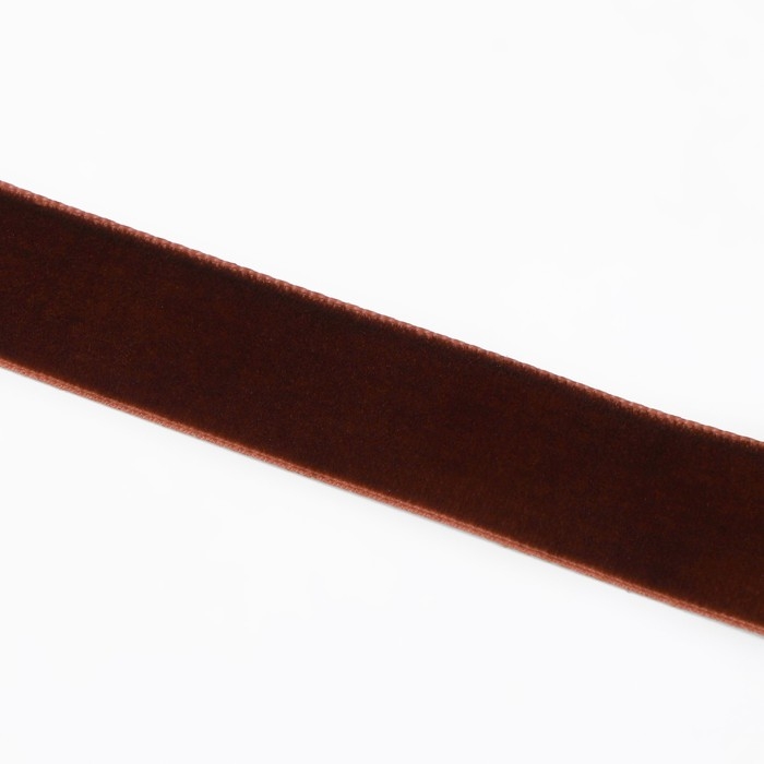 Лента бархатная, 15 мм, 18±1 м, коричневая №119 Лента бархатная, 15 мм, 18±1 м, коричневая №119