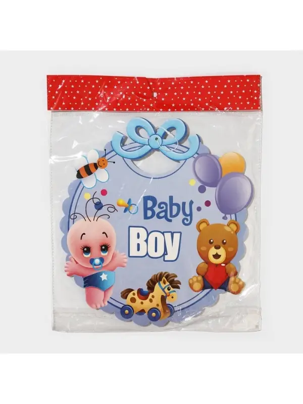 Украшение на гендер пати &laquo;Подвеска Baby Boy&raquo;, 28.5&times;24.5 см, голубое