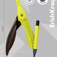 Циркуль пластиковый ErichKrause. Accent, 122 мм, PVC чехол, МИКС