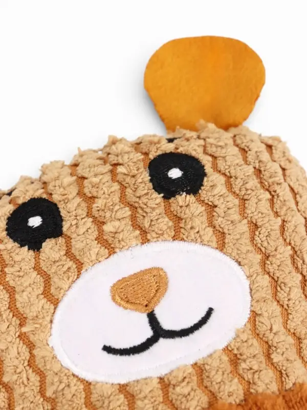 Мягкая игрушка для собак &laquo;Медведь&raquo;, 20 см, с пищалкой, коричневая