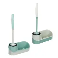 VETTA Ёрш для туалета с подставкой для бытовой химии, с крепл. на стену, пластик, 39,5х23х9см, 2 диз