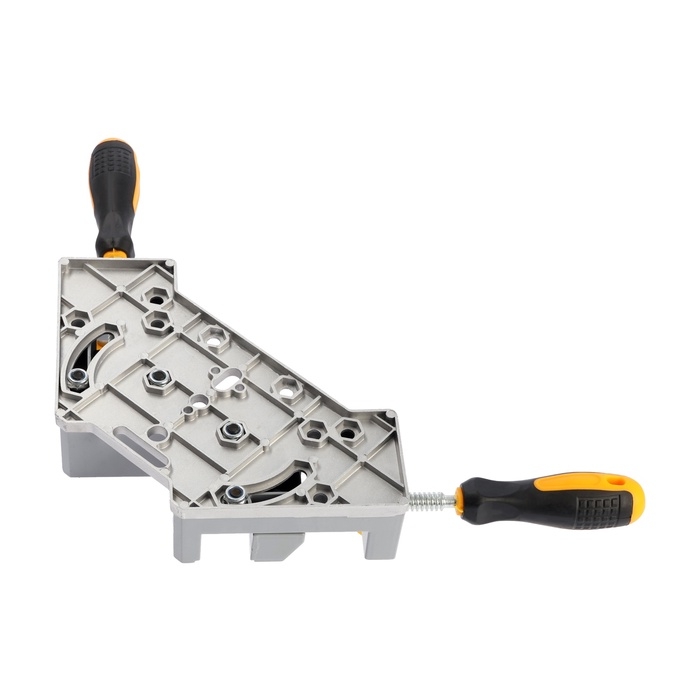 Струбцина угловая усиленная ТУНДРА, металлическая, два зажима 90 и 180°, 2К рукоятка, 70 мм   107021 Струбцина угловая усиленная ТУНДРА, металлическая, два зажима 90 и 180°, 2К рукоятка, 70 мм   107021