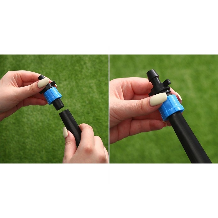 Переходник для капельной ленты, 16 мм, пластик, Greengo Переходник для капельной ленты, 16 мм, пластик, Greengo