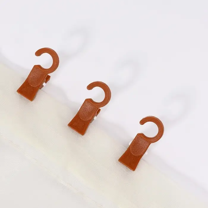 Зажим для штор, на кольцо, 35 × 20 мм, цвет черешня, цена за 1 штуку Зажим для штор, на кольцо, 35 × 20 мм, цвет черешня, цена за 1 штуку